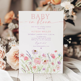 Baby in Bloom Spring Wildflower Meadow Baby shower Kaart