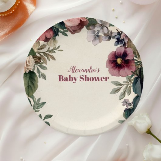 Baby in Bloom Spring Wildflower Papieren Bordje