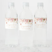 Baby in Bloom Spring Wildflower Waterfles Etiket (Flessen)