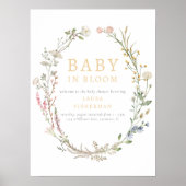 Baby in Bloom Spring Wildflower Welcome Poster (Voorkant)