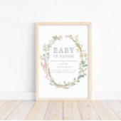 Baby in Bloom Spring Wildflower Welcome Poster