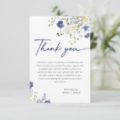 Baby in Bloom Spring Wildflowers Dank je wel kaart (Staand voorkant)