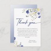 Baby in Bloom Spring Wildflowers Dank je wel kaart (Voorkant / Achterkant)