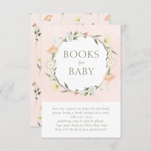 Baby In Bloom Sprinkle Boeken voor Baby Informatiekaartje (Voorkant / Achterkant)