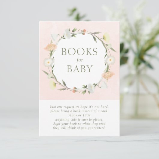 Baby In Bloom Sprinkle Boeken voor Baby Informatiekaartje (Staand voorkant)