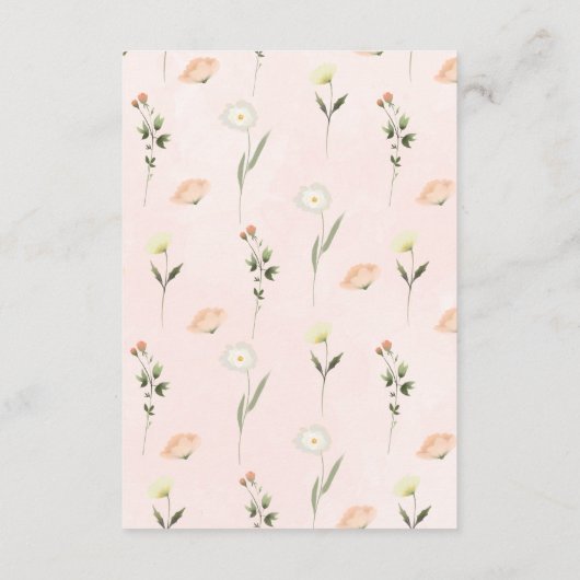 Baby In Bloom Sprinkle Boeken voor Baby Informatiekaartje (Achterkant)