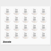 Baby in Bloom Stickers, Seed Packet, Baby shower Ronde Sticker (Vel)