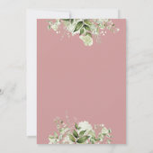 Baby In Bloom Stof Roze Groenery Baby Shower Kaart (Achterkant)