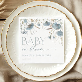 Baby in Bloom Stoffig blauw beige jongen baby show Servet
