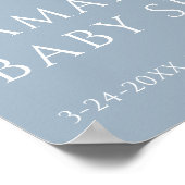 Baby in Bloom stoffig blauw bloemenjongen baby sho Poster (Hoek)