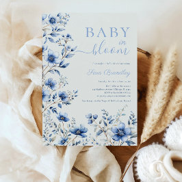 Baby In Bloom stoffige blauwe wilde bloemen Baby s Kaart