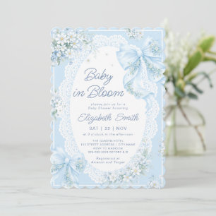 Baby in Bloom Striking Blauwe Bloem Jongens Baby S Kaart