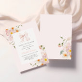 Baby In Bloom Strikte Roze Baby Shower Uitnodiging