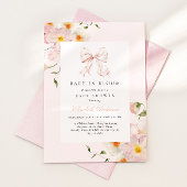 Baby In Bloom Strikte Roze Baby Shower Uitnodiging