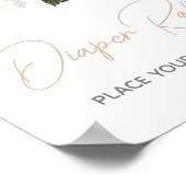 Baby in Bloom Succulent Baby shower Luier Raffle Poster (Hoek)