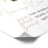 Baby in Bloom Succulent Baby shower Moeder Osa Bar Poster (Hoek)