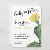 Baby in Bloom Succulent Baby shower Uitnodiging (Voorkant)