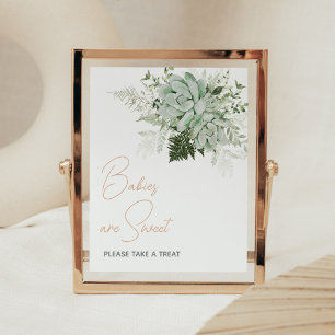 Baby in Bloom Succulent Baby's zijn Zoet Poster