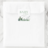 Baby in Bloom Succulent Vierkante Sticker (Tas)