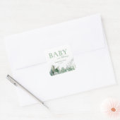 Baby in Bloom Succulent Vierkante Sticker (Envelop)