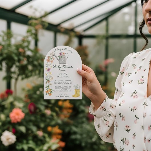 Baby in Bloom Summer Floral Garden Baby shower Kaart