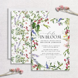 Baby in Bloom Summer Wildflower Baby shower Kaart