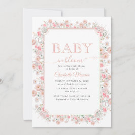 Baby in Bloom Summer Wildflower Meadow Baby Shower Kaart