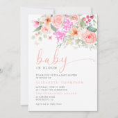 Baby in Bloom Sunny Garden Bloemen Meisje Baby sho Kaart (Voorkant)