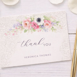 Baby in Bloom Sweet Floral Baby Shower Bedankkaart