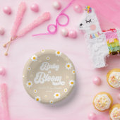 Baby in Bloom Tan Daisy Flower Floral Baby shower Papieren Kommen (Feest)