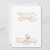 "Baby In Bloom" Teddybeer Babyshower Uitnodiging (Achterkant)