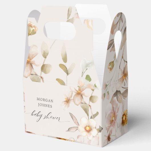 Baby in Bloom Tender Floral baby shower Bedankdoosjes (Geopend)