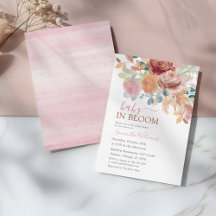 Baby In Bloom Terracotta & Roze Bloemen Baby Showe