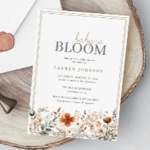 Baby In Bloom Terracotta Wildflower Baby Shower
