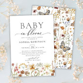 Baby in Bloom Terracotta Wildflower Baby shower Kaart