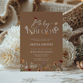 Baby in Bloom Terracotta Wildflower Baby shower Kaart
