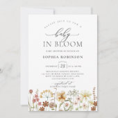 Baby in Bloom Terracotta Wildflower Baby shower Kaart (Voorkant)