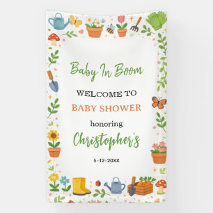 Baby in Bloom Tuin Baby Shower   Mooie Bloemen Spandoek