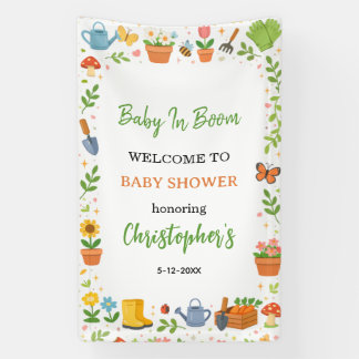 Baby in Bloom Tuin Baby Shower | Mooie Bloemen Spandoek