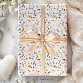 Baby in Bloom Tuin Wilde Bloem Baby Shower Cadeaupapier