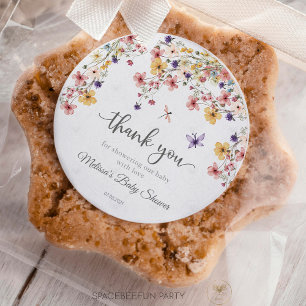 Baby in Bloom Tuin Wilde Bloemen Baby Shower Ronde Sticker