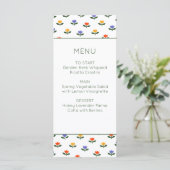 Baby in Bloom Tulip Trendy Modern Baby Shower Menu (Staand voorkant)