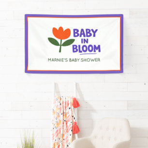 Baby in Bloom Tulp Trendy Moderne Baby Borrelserve Spandoek