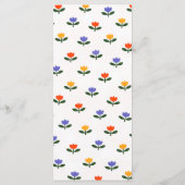 Baby in Bloom Tulp Trendy Moderne Baby Shower Menu (Achterkant)