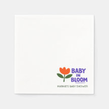 Baby in Bloom Tulp Trendy Moderne Baby Shower Serv