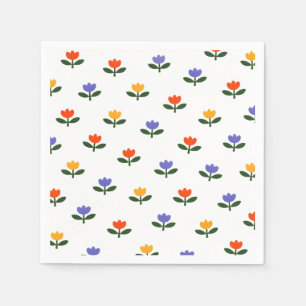 Baby in Bloom Tulp Trendy Moderne Baby Shower Servet