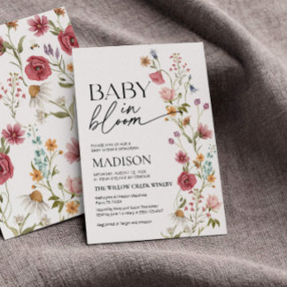 Baby in Bloom | uitnodiging tot baby shower