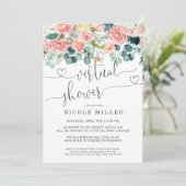 Baby in Bloom | Uitnodiging virtueel Baby shower (Staand voorkant)