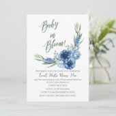 Baby in Bloom! Uitnodiging voor baby shower (Staand voorkant)