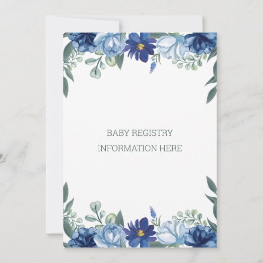 Baby in Bloom! Uitnodiging voor baby shower (Achterkant)